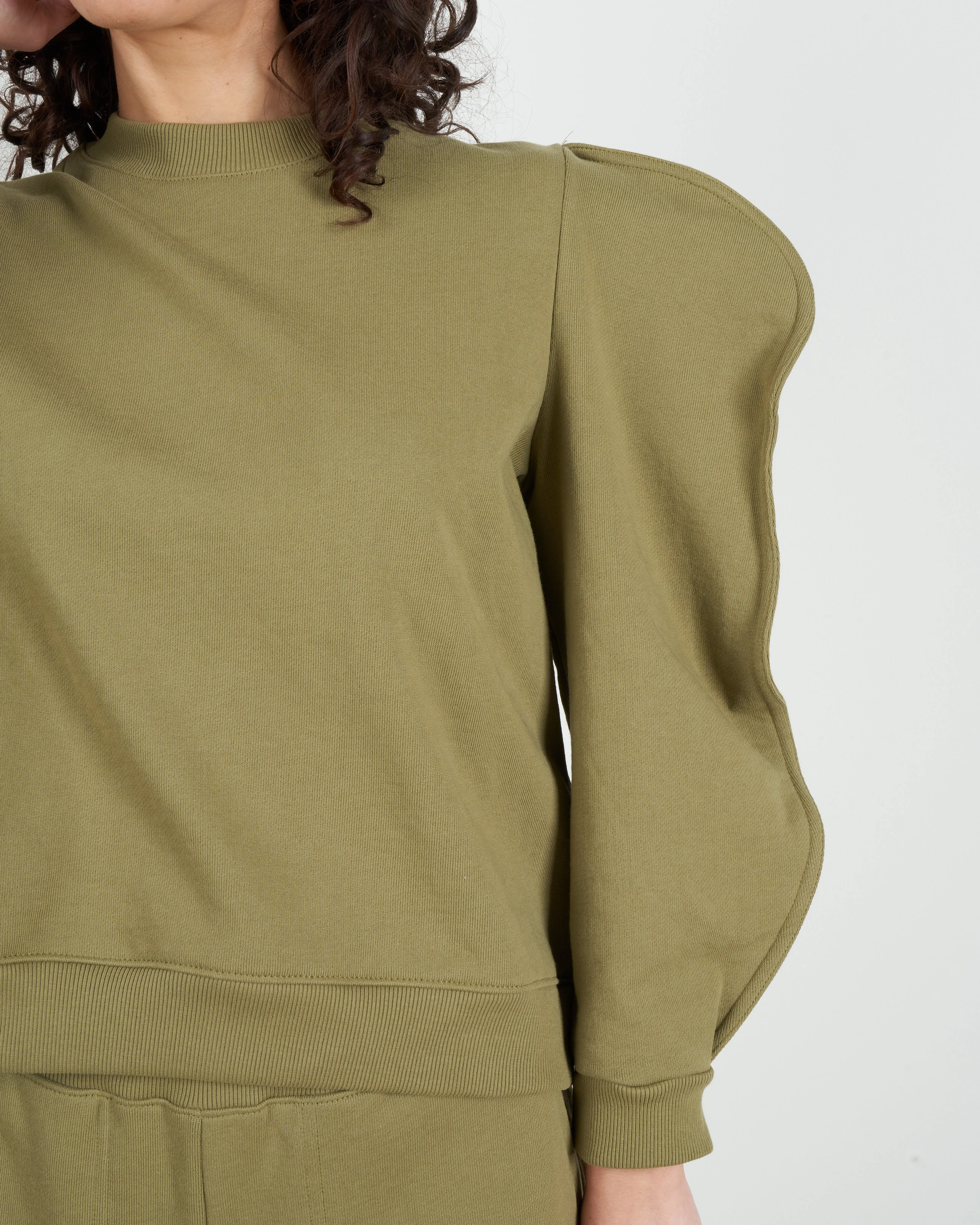 scallop sweatshirt - moss moss