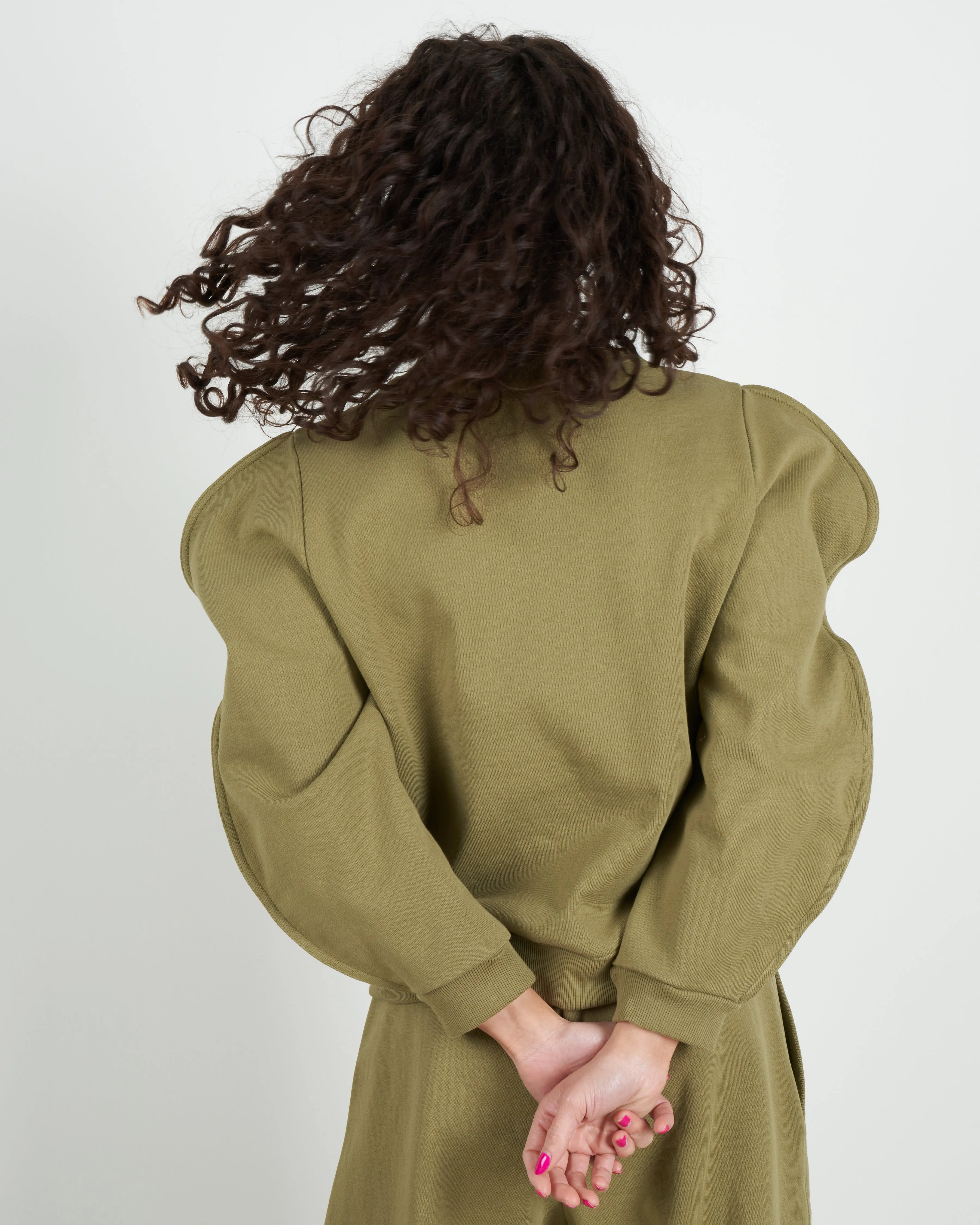scallop sweatshirt - moss moss