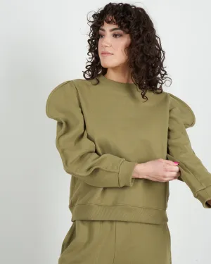 scallop sweatshirt - moss moss