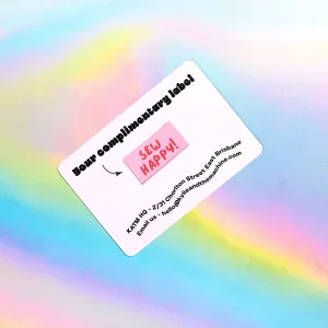 'Sew Happy' | FREEBIE single label gift with purchase