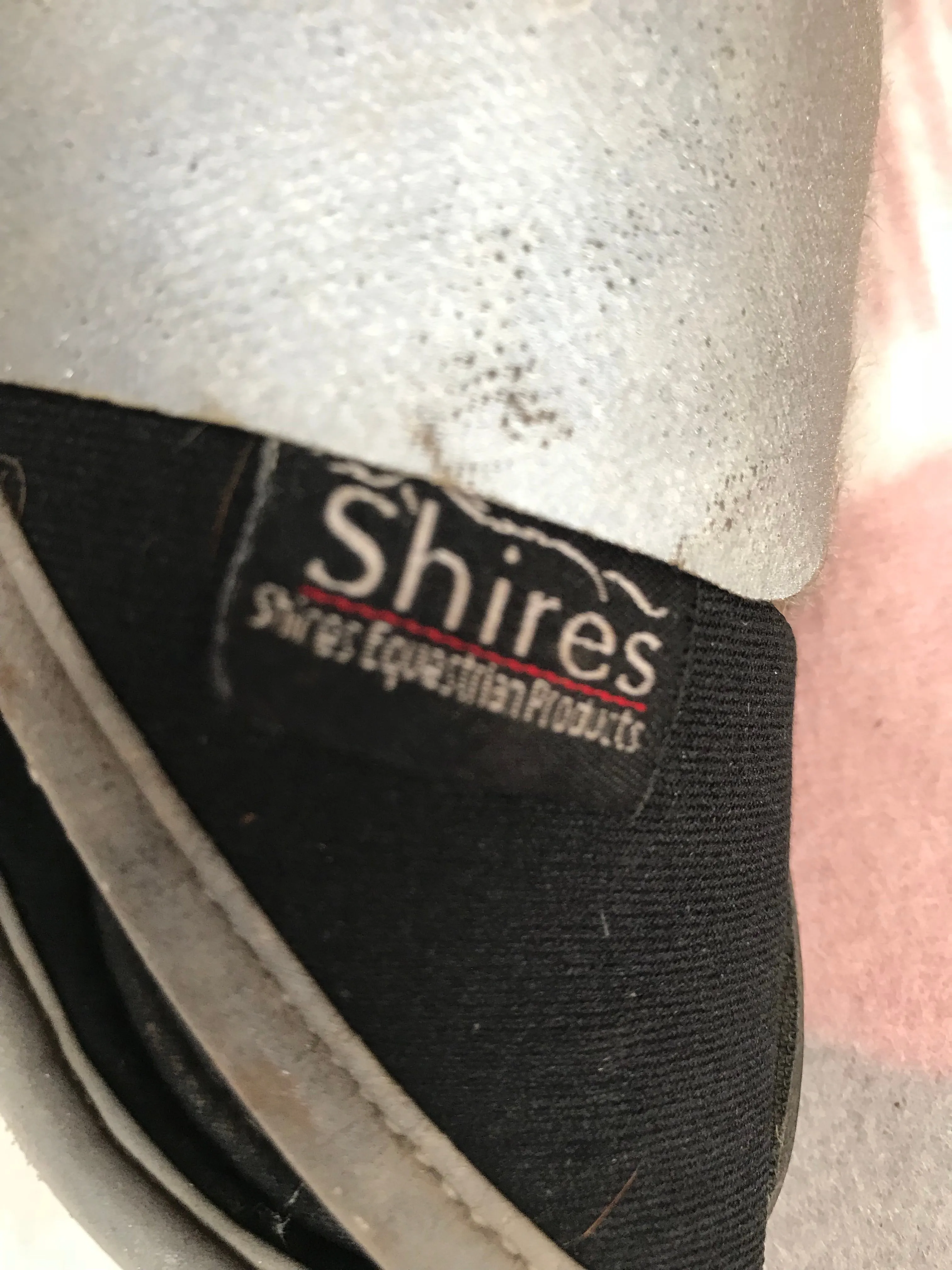 Shires black high vis brushing boots size small pony FREE POSTAGE