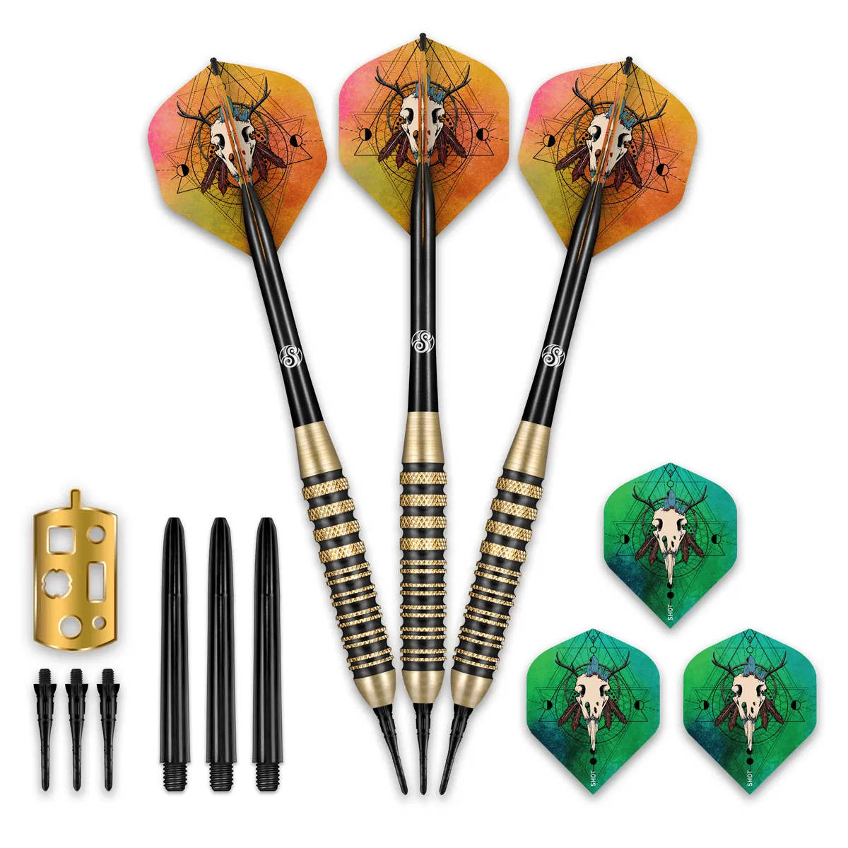 Shot Talisman Soft Tip Darts Set-High Performance Steel