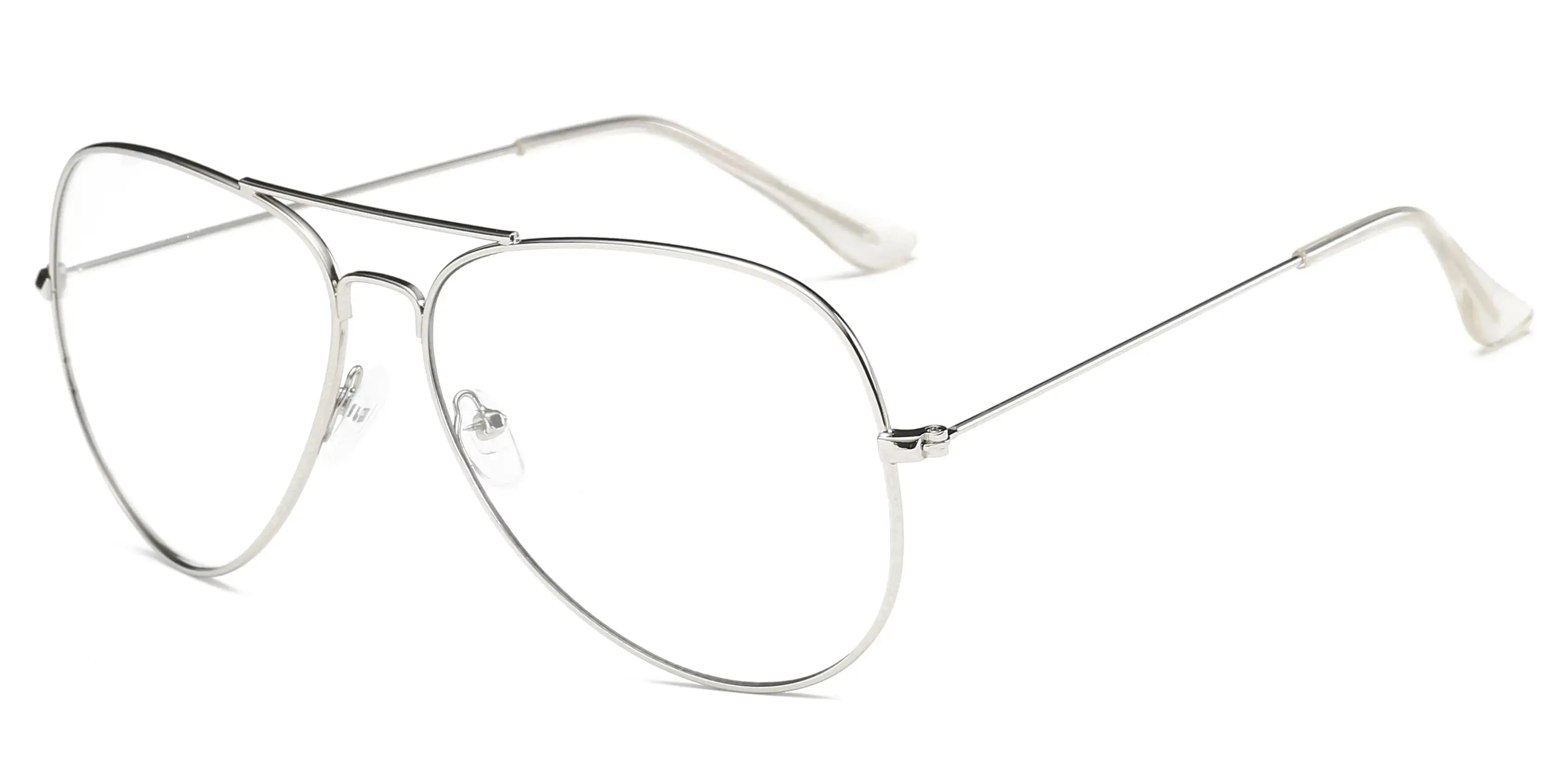 Silver Aviator Blue Light Blockers