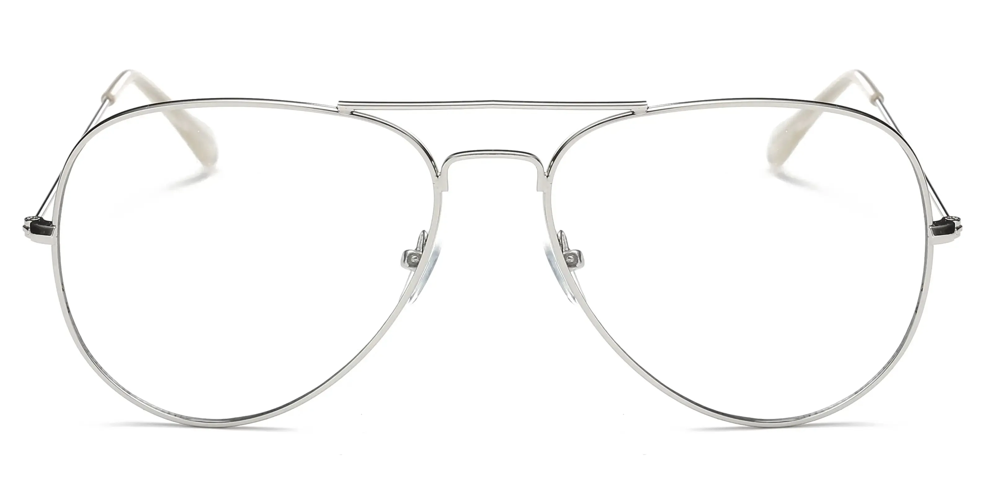 Silver Aviator Blue Light Blockers