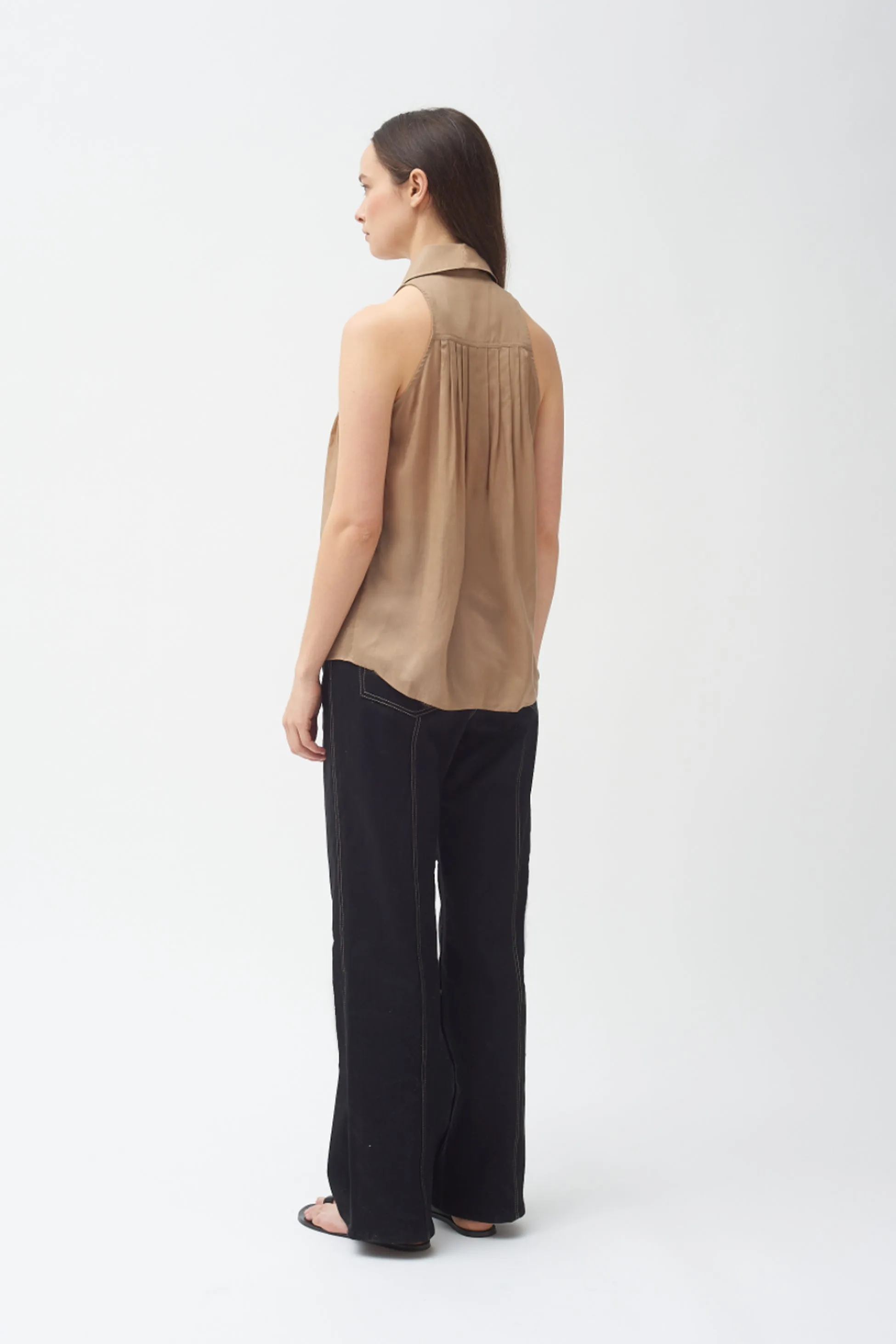 Sleeveless Shirt - Khaki
