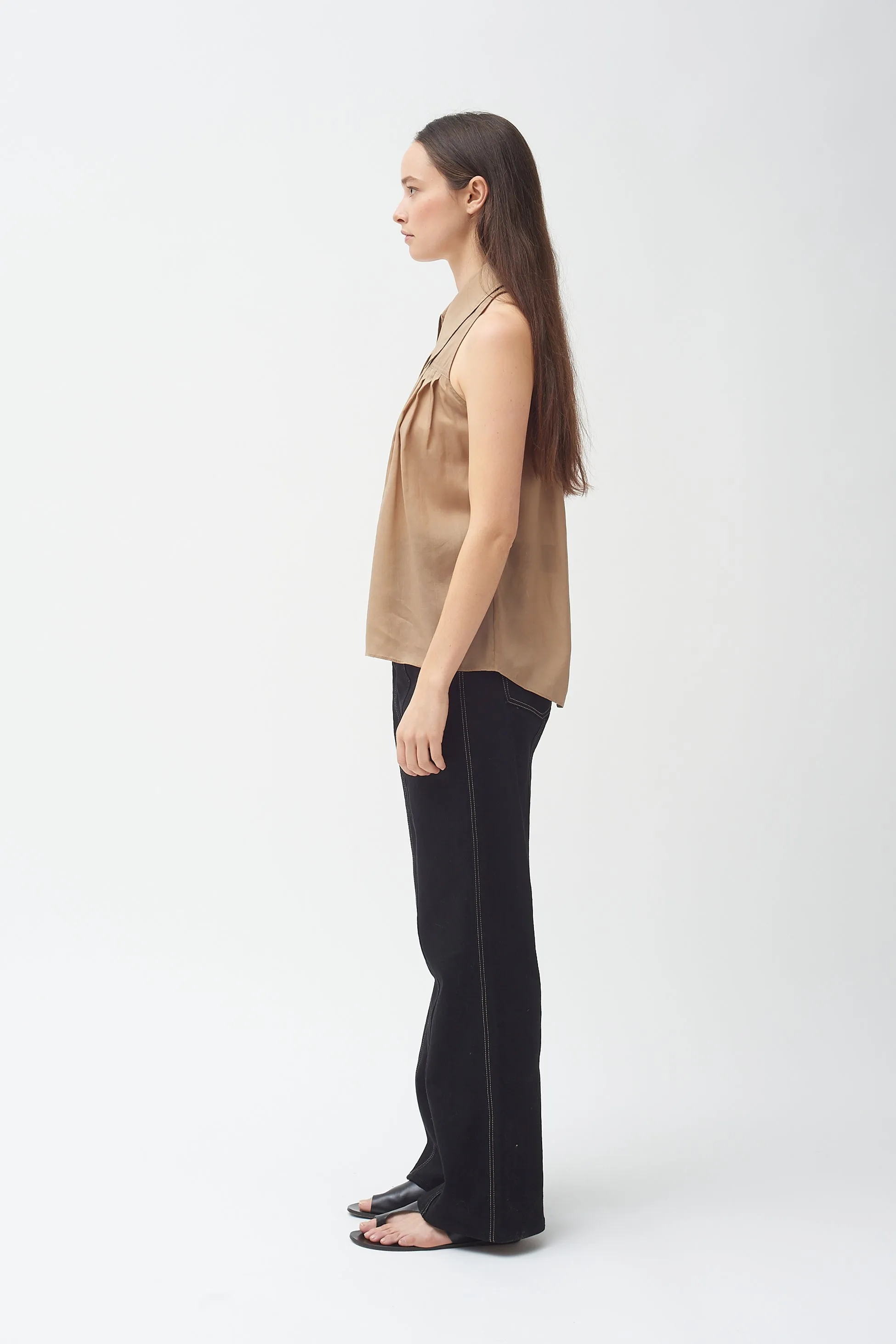 Sleeveless Shirt - Khaki