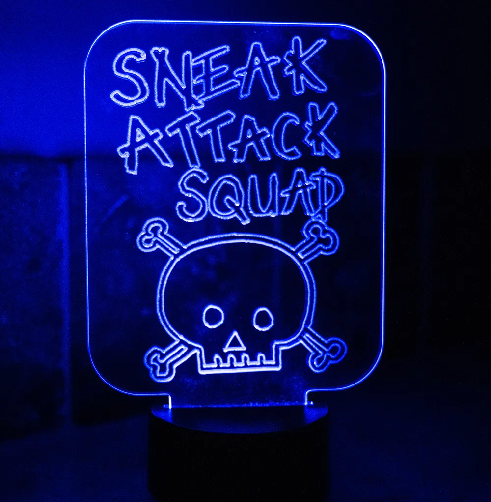 Sneak Attack Squad Multi Colored Night Light.