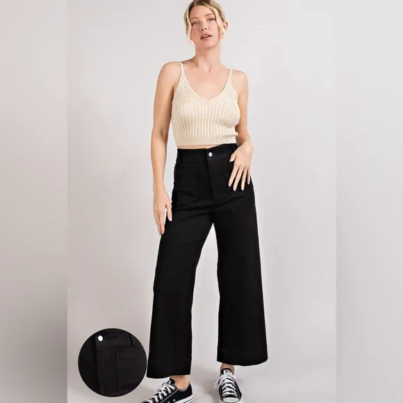 Soft Wash Wide Leg Jeans - eesome