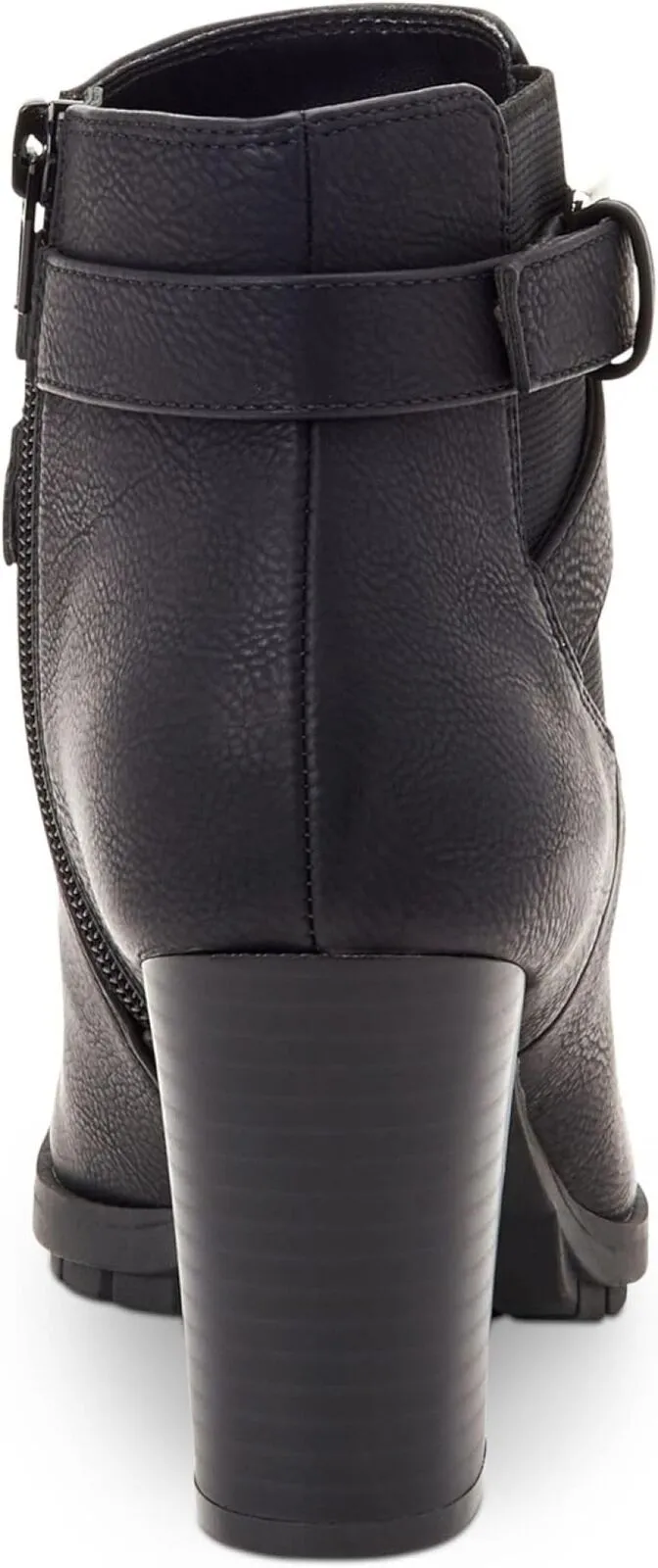 Style & Co. Goring Buckle Accent Cushioned Laleen Round Toe Block Heel Black 7M