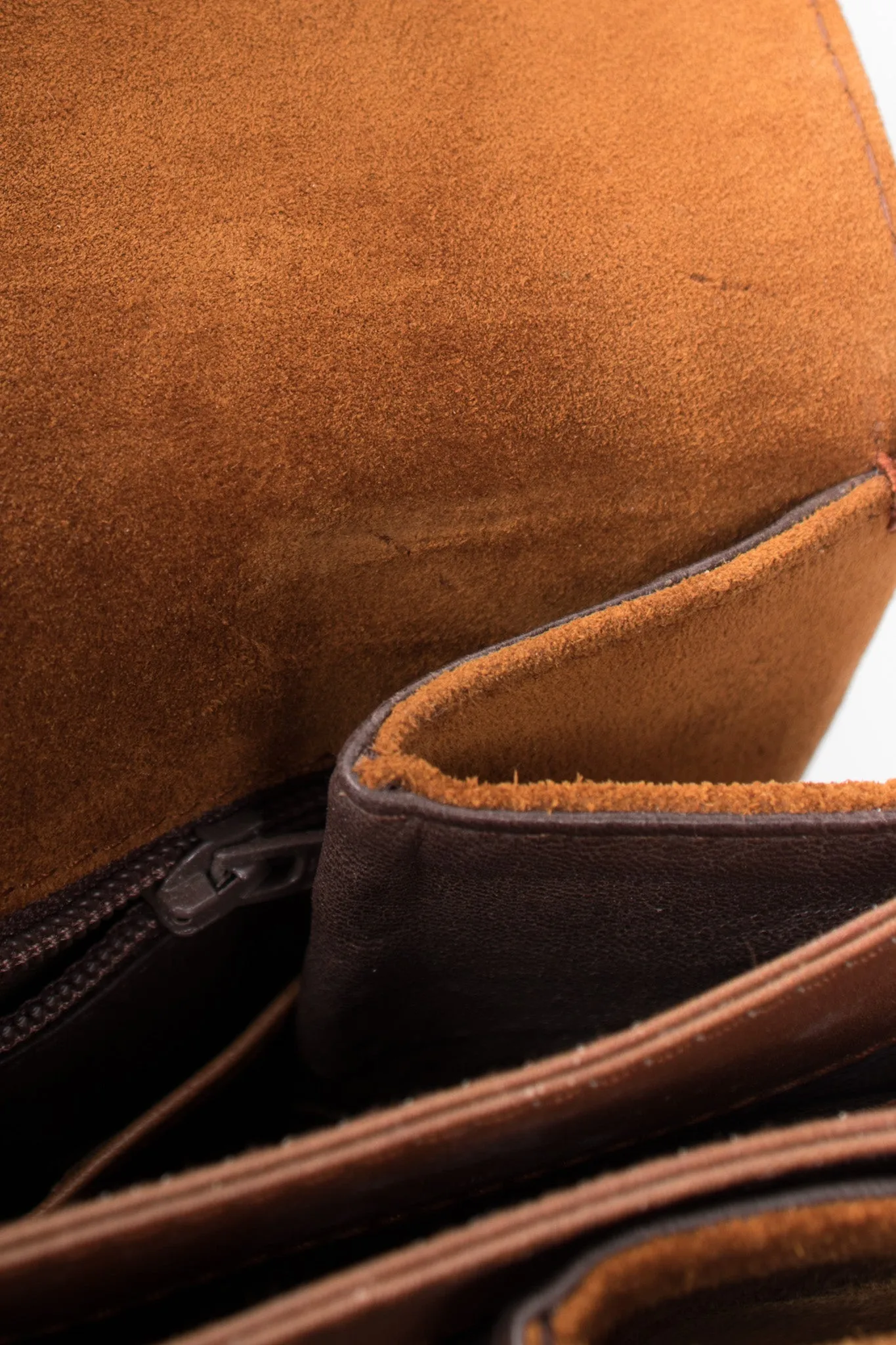 Suede Shoulder Flap Bag