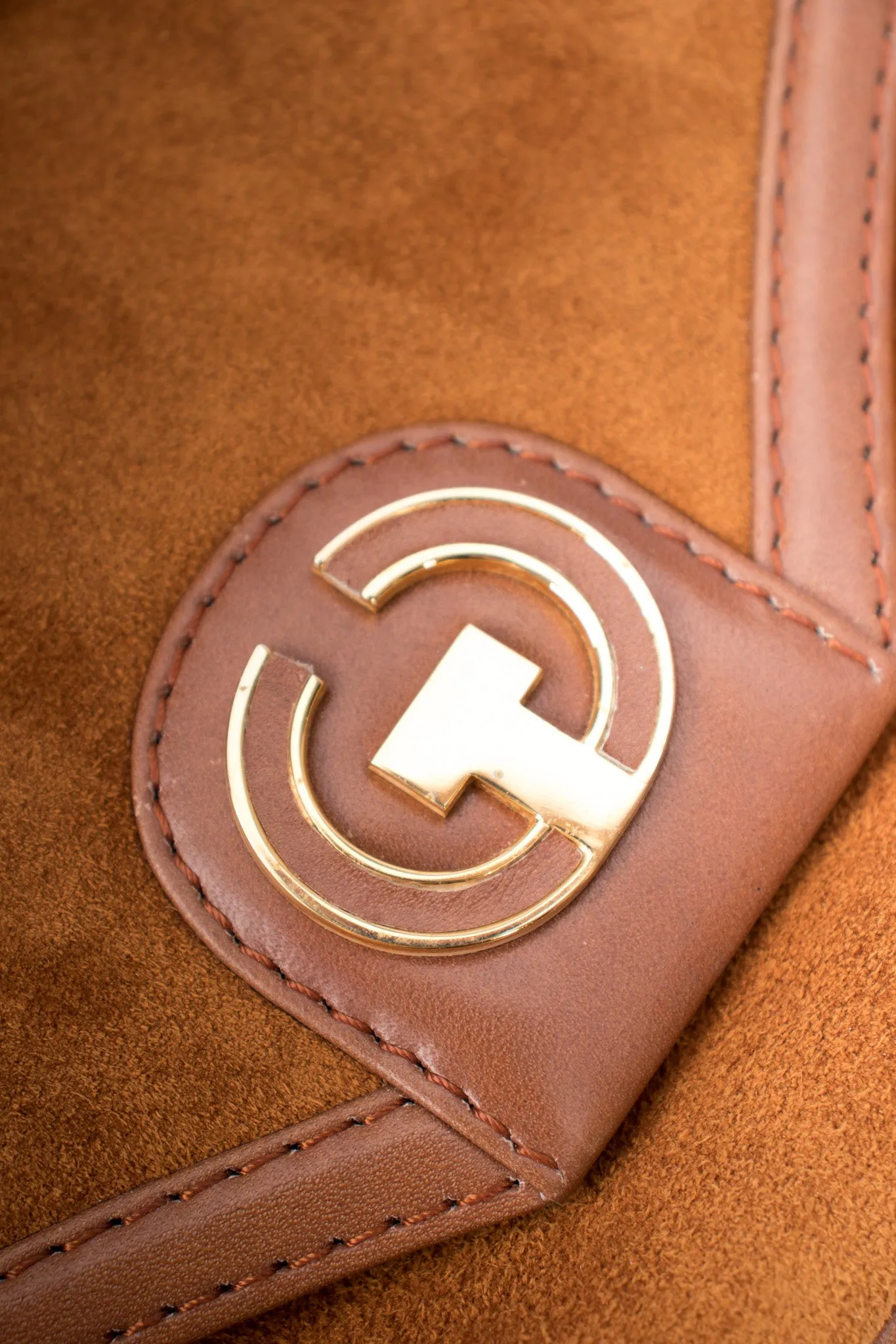 Suede Shoulder Flap Bag