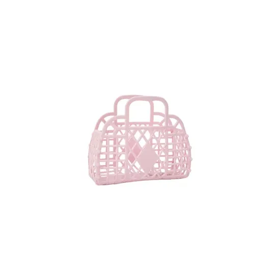 Sun Jellies Retro Basket Jelly Bag Mini Pink
