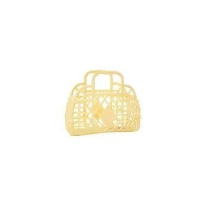 Sun Jellies Retro Basket Jelly Bag Mini Yellow