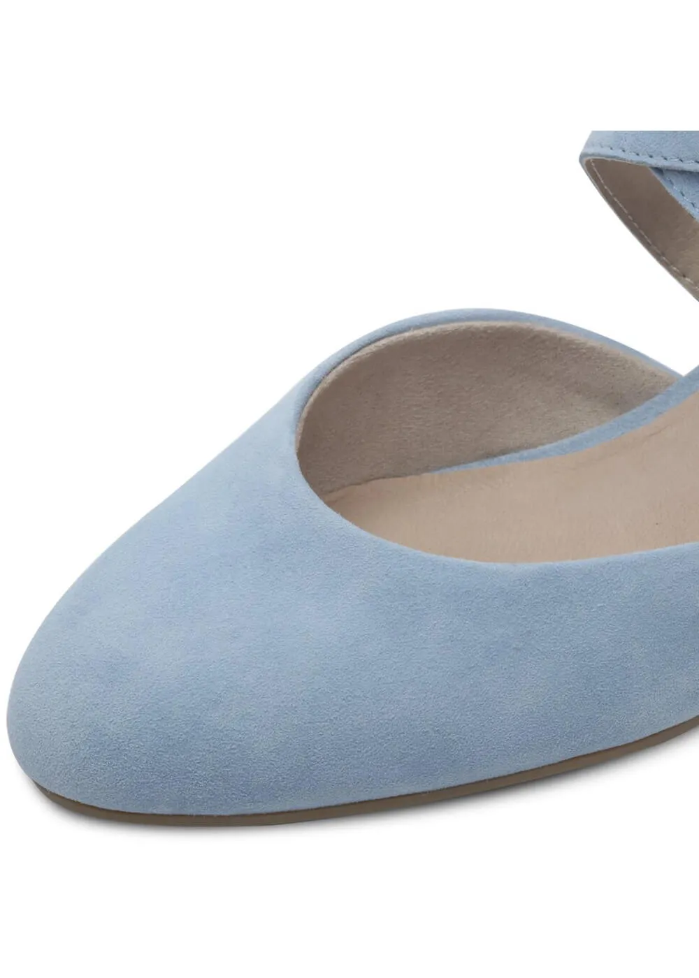 Tamaris Comfort Annabelle Suede Leather Pumps Light Blue