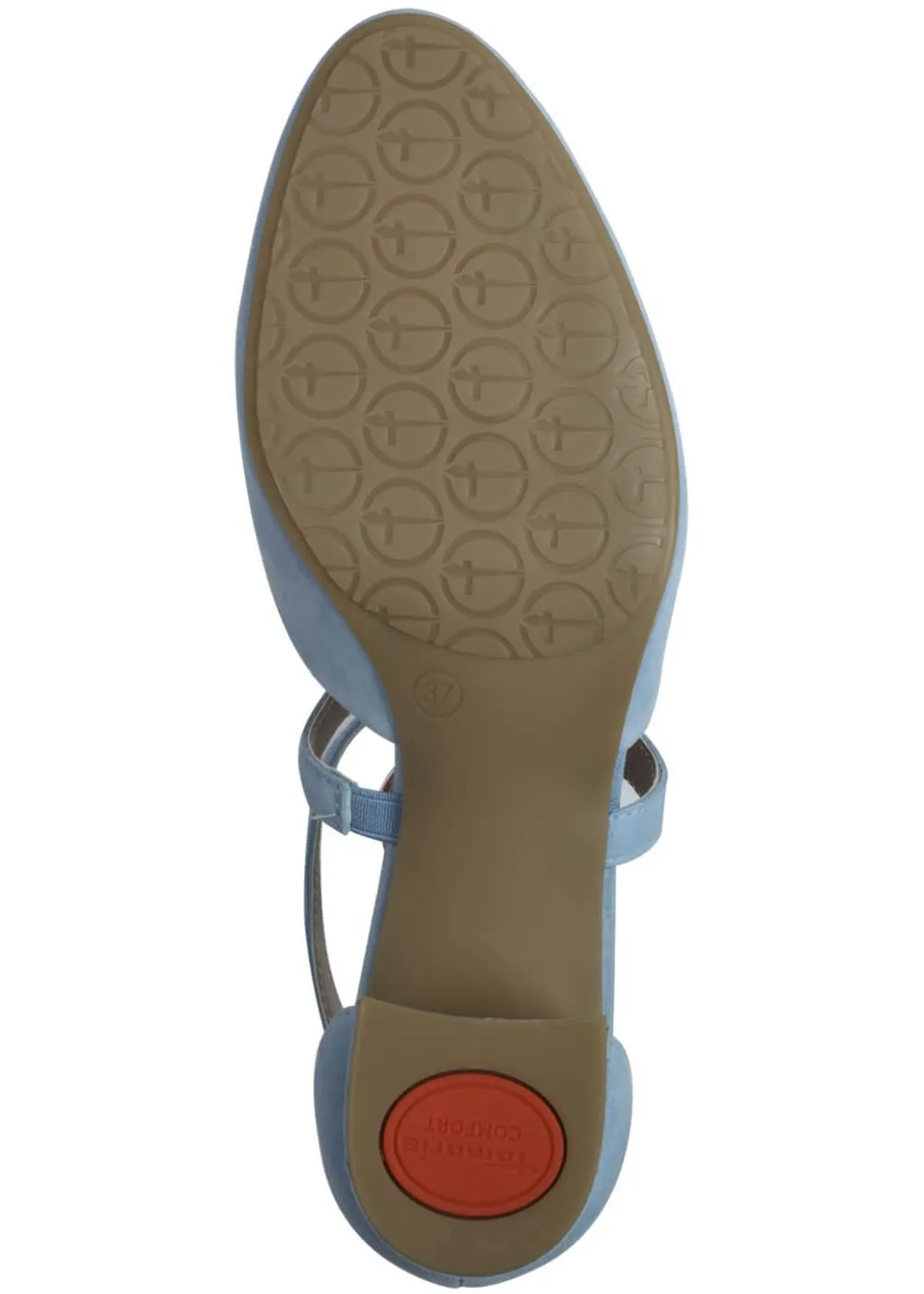 Tamaris Comfort Annabelle Suede Leather Pumps Light Blue