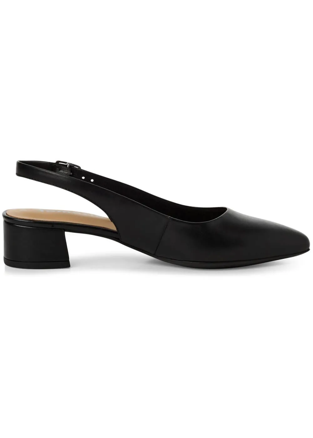 Tamaris Kaylee Slingback Leather Pumps Black