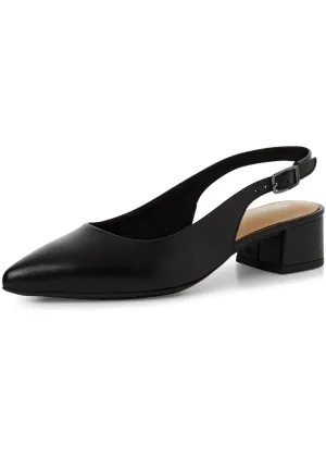Tamaris Kaylee Slingback Leather Pumps Black