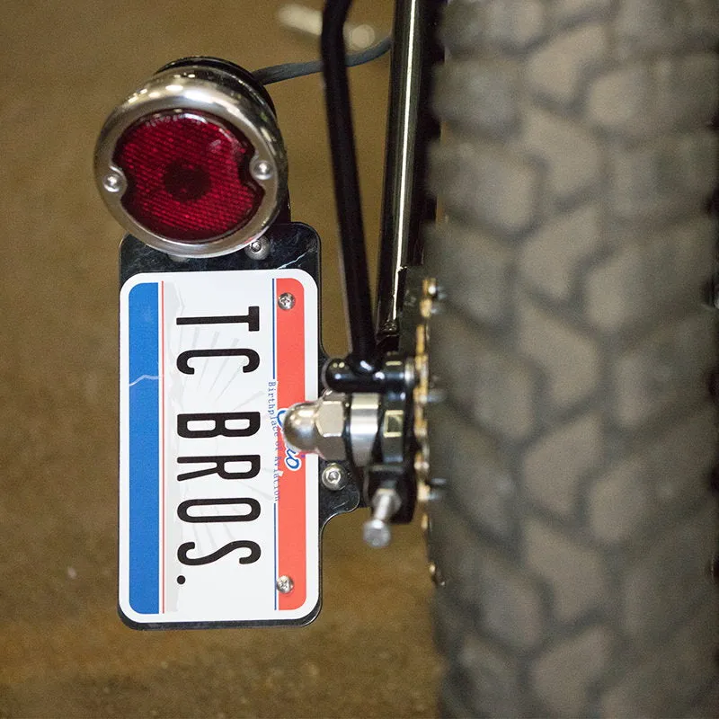 TC Bros. Black 33 Ford Replica Side Mount Tail Light/License Plate Bracket