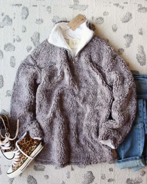 Teddy Cozy Pullover in Gray