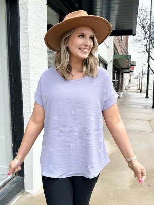 The Mollie Basic Top - Lavender