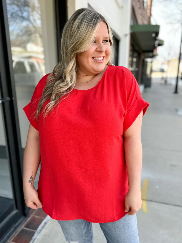 The Mollie Basic Top - Tomato