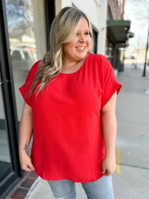 The Mollie Basic Top - Tomato