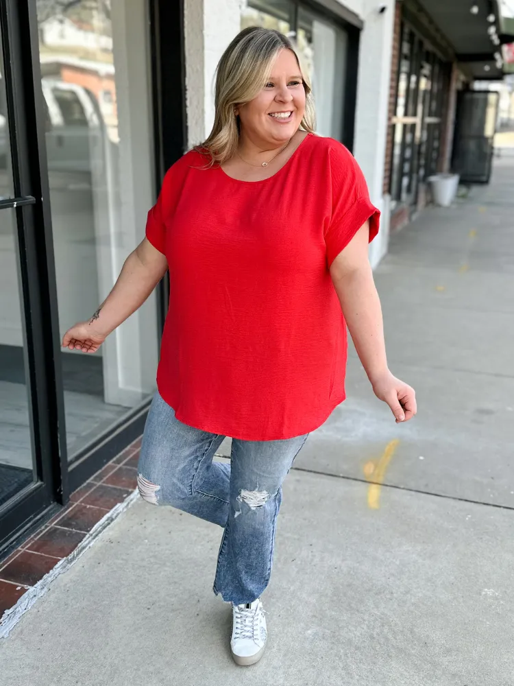 The Mollie Basic Top - Tomato