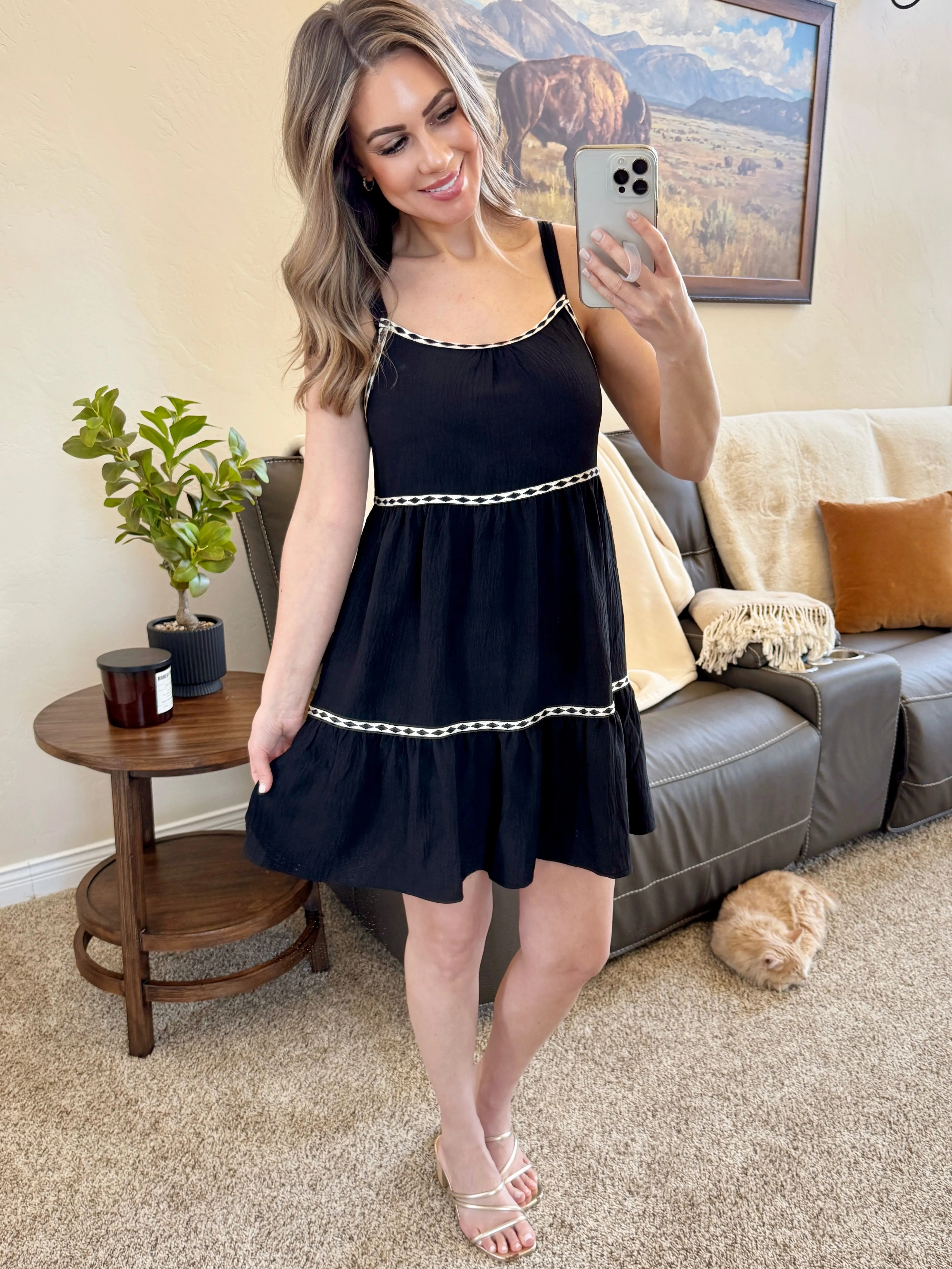 Tiered Sundress In Summer Nights