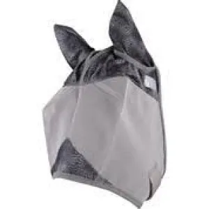 TKFMHSE-18--Gry Hena Fly Mask Standard w/Ears "Crusader"