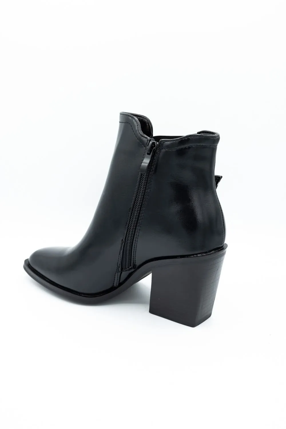 Top Moda Karen Buckle Booties for Women in Black | KAREN-8 BLACK