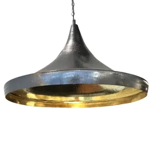 Trumpet Light in Brass with Glossy Black Finish