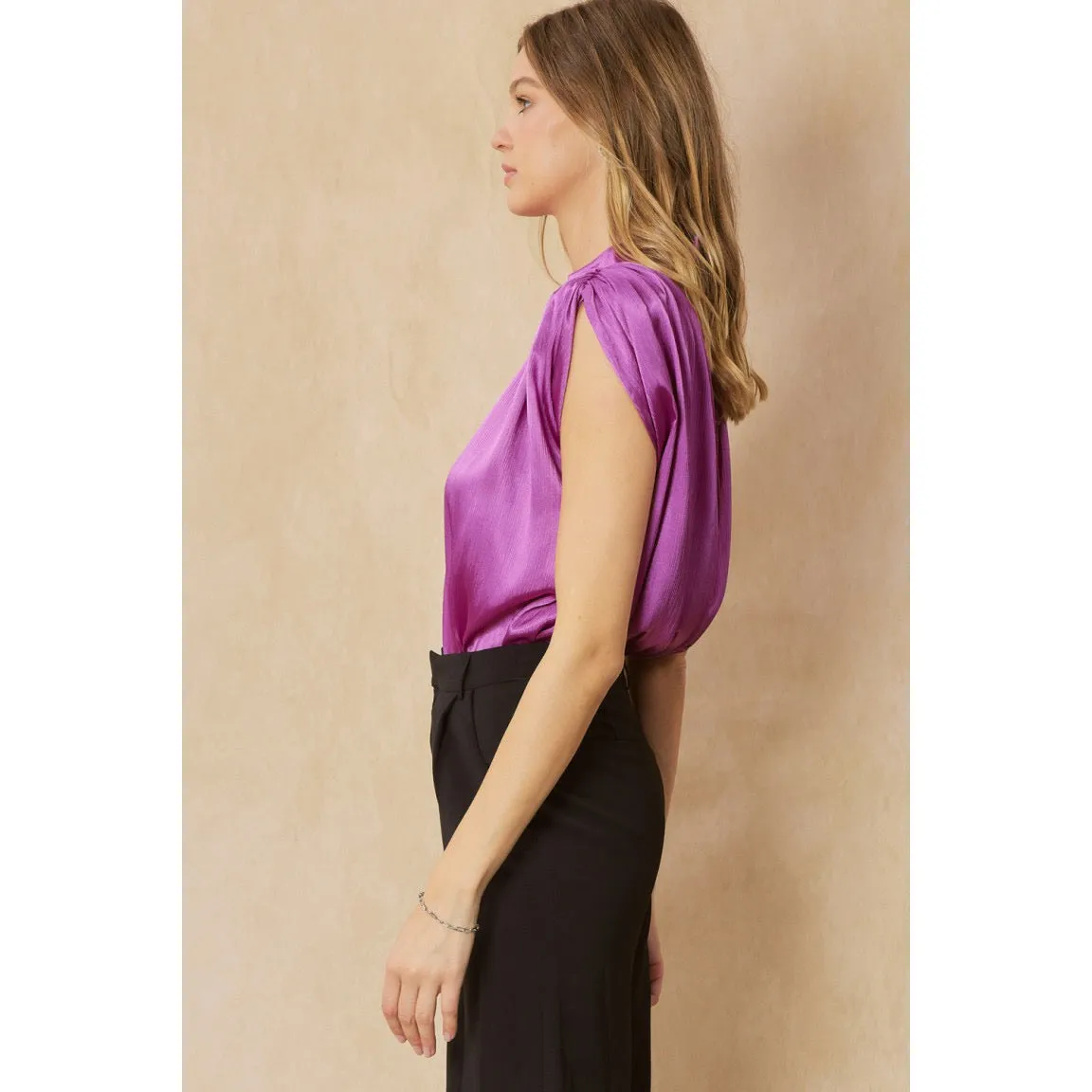Tucked in All Day Body Suit in Orchid