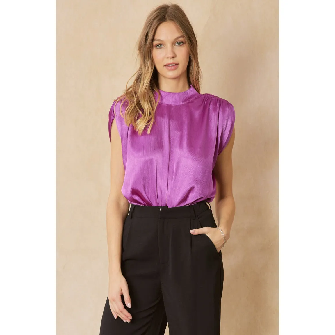 Tucked in All Day Body Suit in Orchid