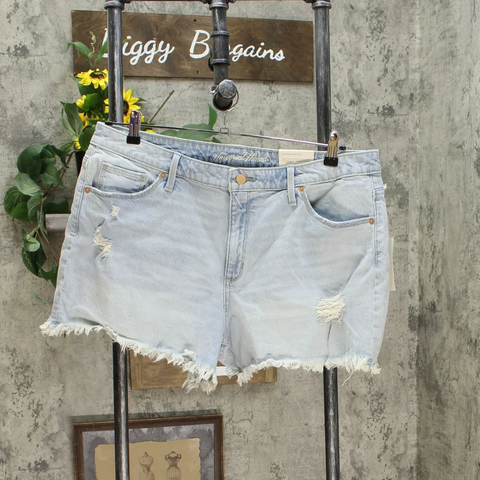 Universal Thread Women's High Rise Distressed Jean Shorts