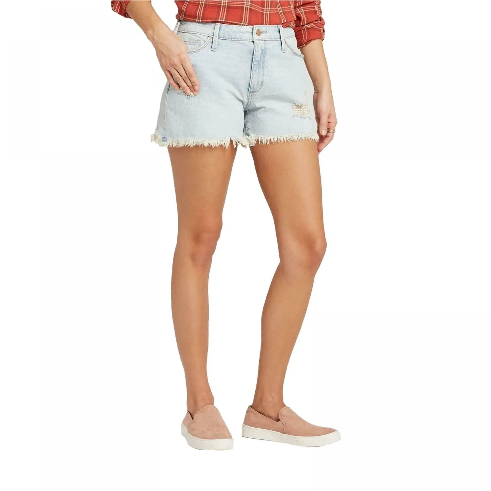 Universal Thread Women's High Rise Distressed Jean Shorts