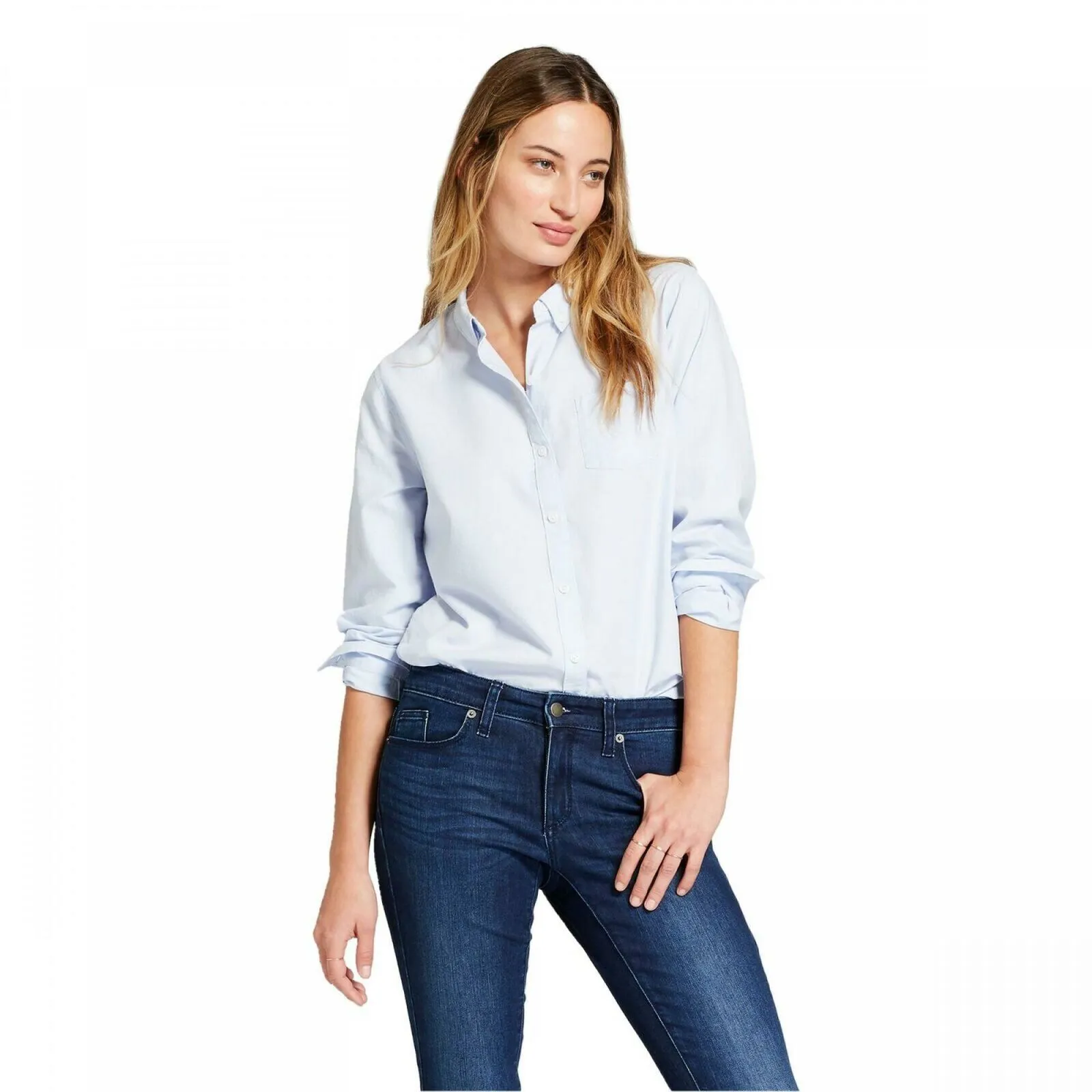 Universal Thread Women's Long Sleeve Camden Button-Down Shirt