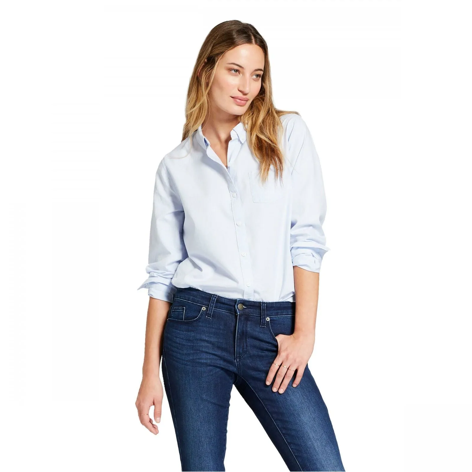 Universal Thread Women's Long Sleeve Camden Button-Down Shirt