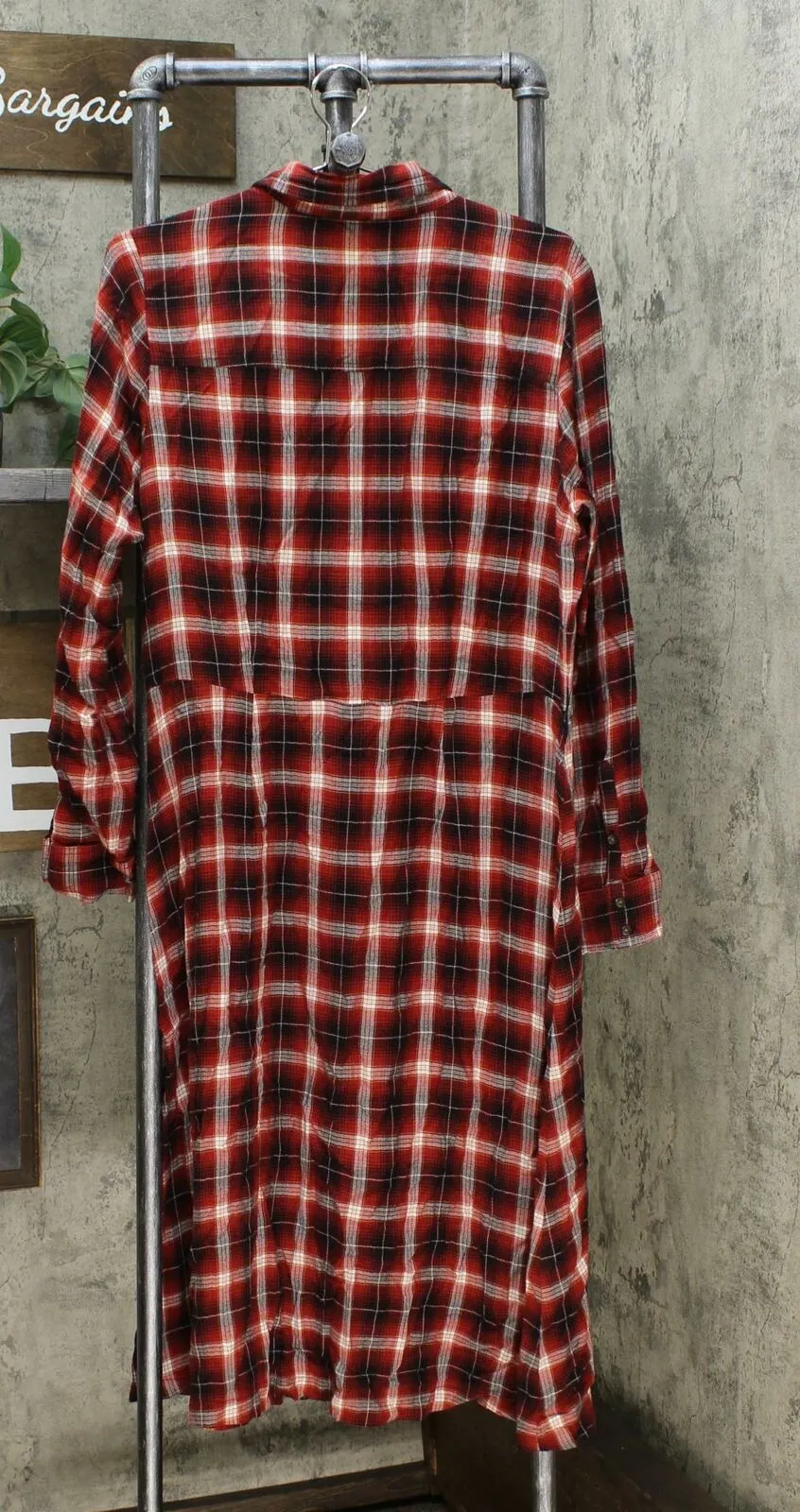 Universal Thread Women's Plaid Long Sleeve Midi Shirtdress