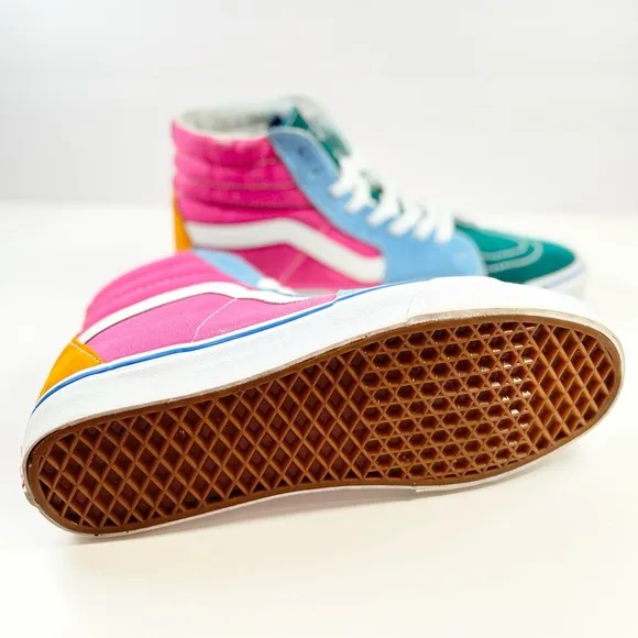 VANS SK8-HI (Suede/ Canvas) Multi/ Bright Mens Size 10