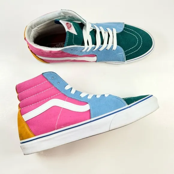 VANS SK8-HI (Suede/ Canvas) Multi/ Bright Mens Size 10
