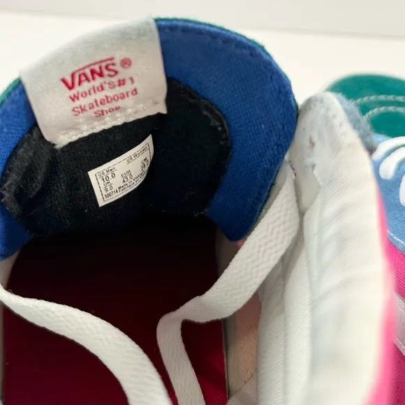 VANS SK8-HI (Suede/ Canvas) Multi/ Bright Mens Size 10