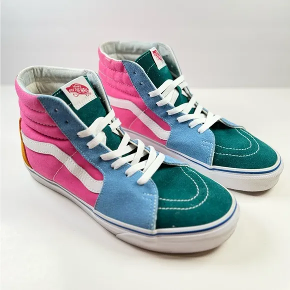 VANS SK8-HI (Suede/ Canvas) Multi/ Bright Mens Size 10