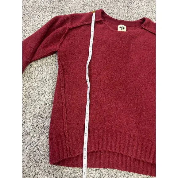 We The Free Cozy Knit Plush Pullover Eastwood Sweater Women’s Size Small Red