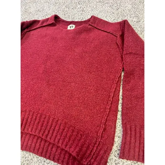 We The Free Cozy Knit Plush Pullover Eastwood Sweater Women’s Size Small Red