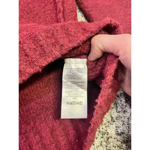 We The Free Cozy Knit Plush Pullover Eastwood Sweater Women’s Size Small Red