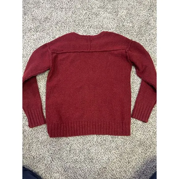 We The Free Cozy Knit Plush Pullover Eastwood Sweater Women’s Size Small Red