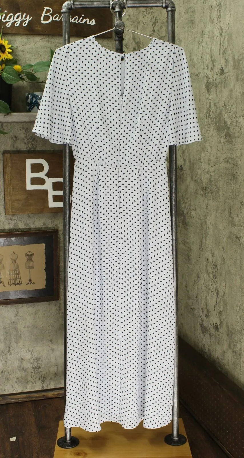 Who What Wear Women's Flutter Sleeve Paneled Maxi Dress