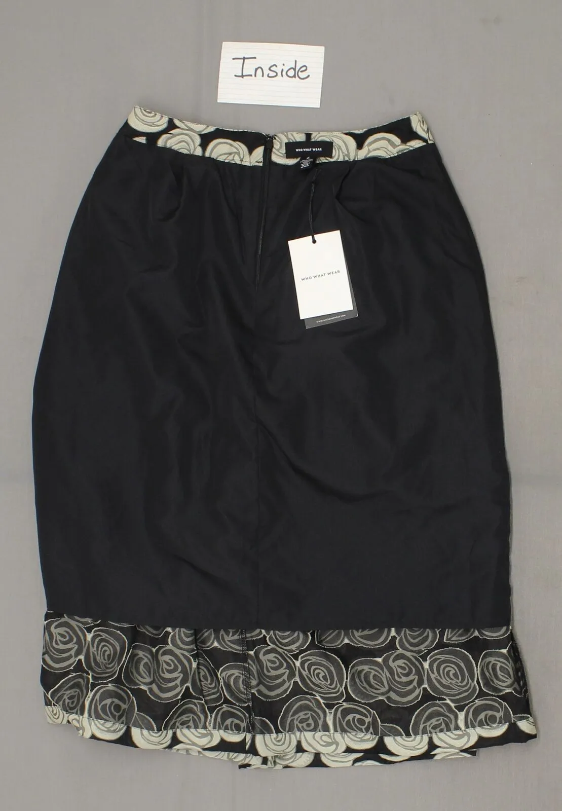 Who What Wear Women's Woven Floral Birdcage Midi Skirt