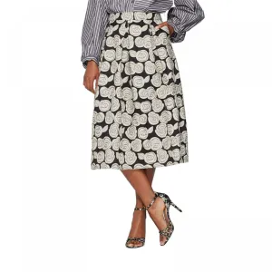 Who What Wear Women's Woven Floral Birdcage Midi Skirt