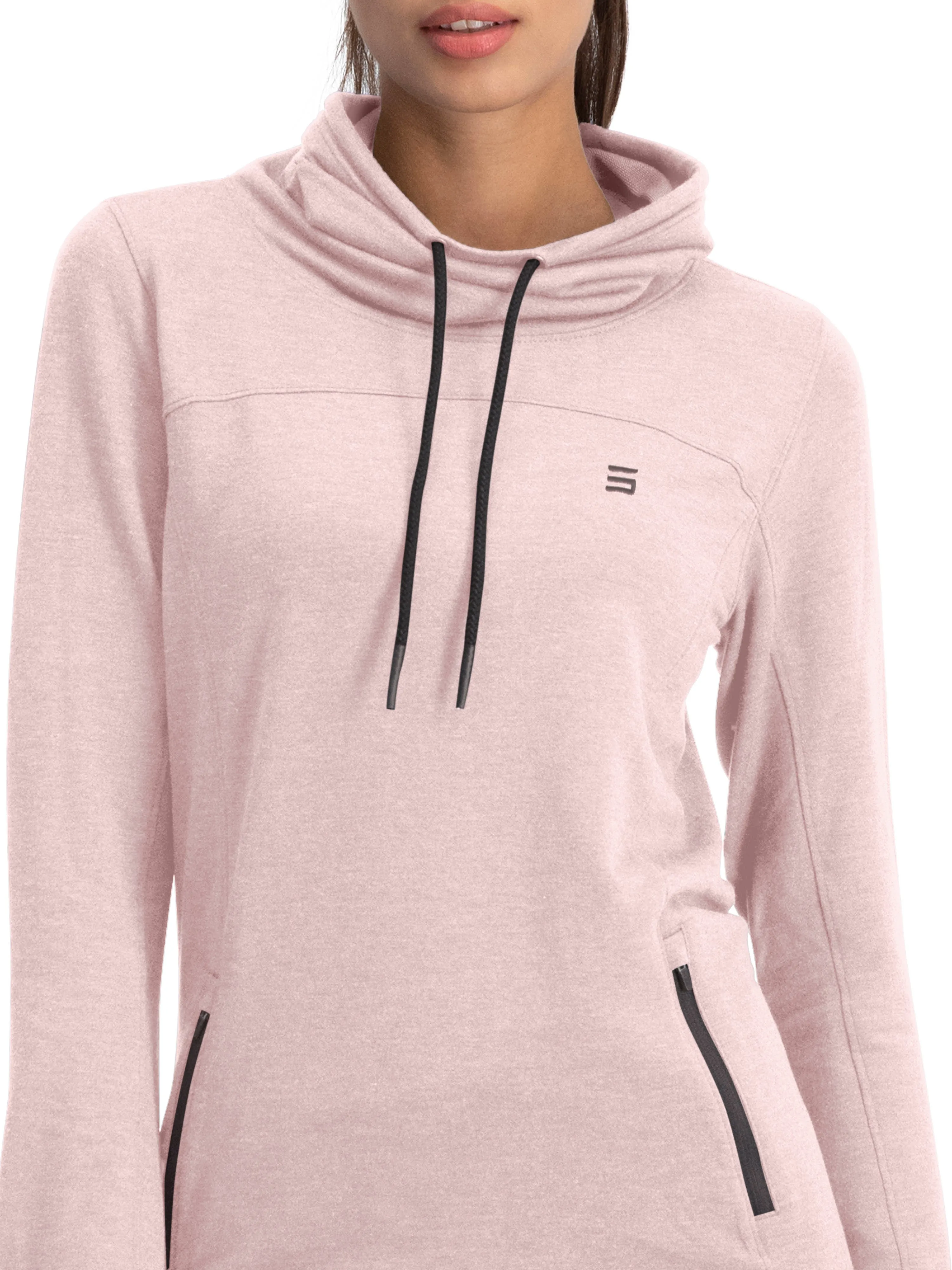 Women's Dry-Fit Running Pullover with Fleece Cowl Neck